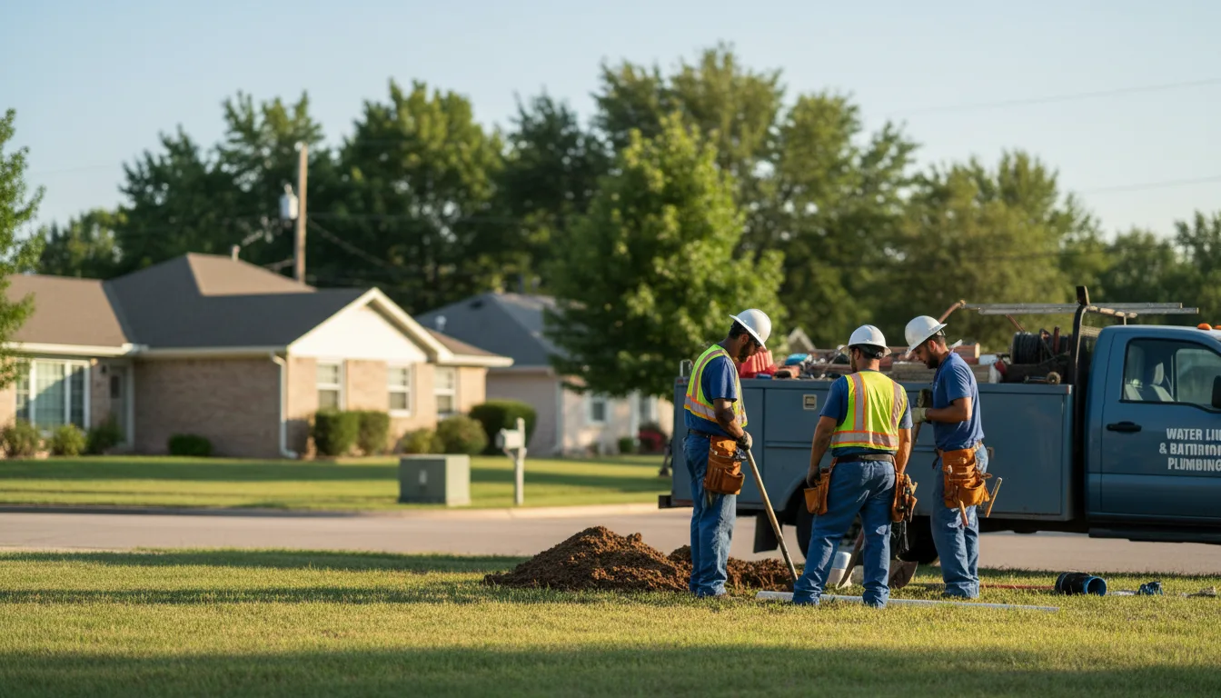 Residential water line and bathroom plumbing service in Carlisle, IN
